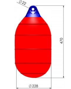 HL1 HIGHLINER BUOY RED 230X470